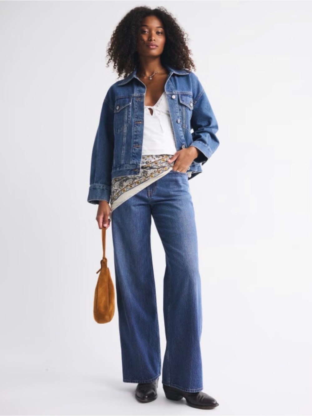 Abercrombie Curve Love High Rise Wide Leg Jean - Sz 29